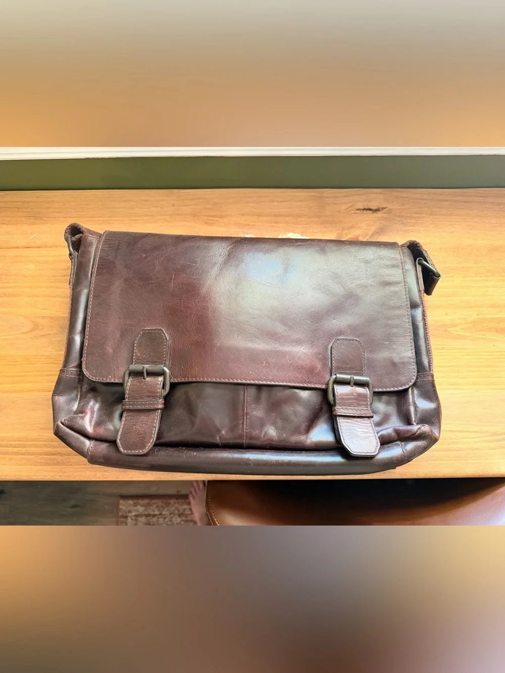 Wilsons Leather Dark Brown Men's Messenger Bag